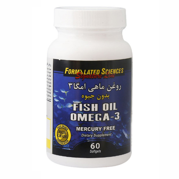 کپسول روغن ماهی امگا 3 فاقد جیوه بسته60 عددی