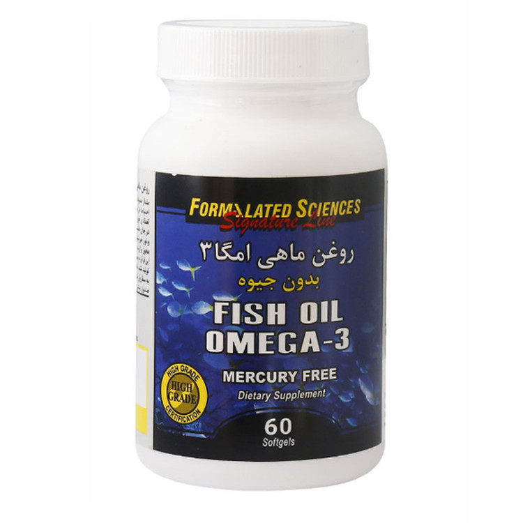 کپسول روغن ماهی امگا 3 فاقد جیوه بسته60 عددی