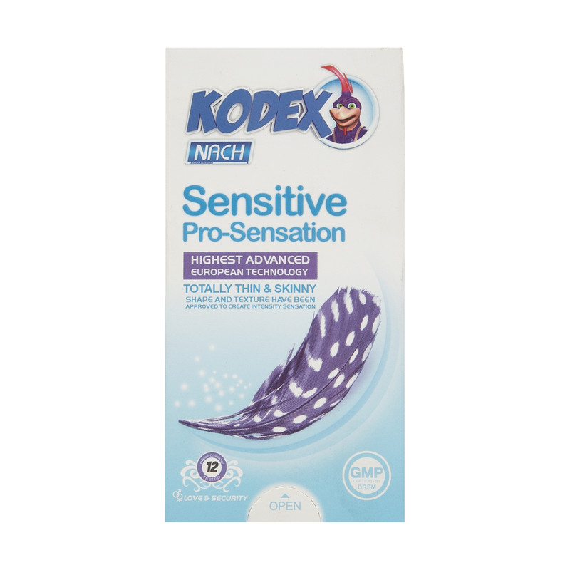 کاندوم کدکس مدل Sensitive Pro-Sensation بسته 12 عددی نمای ۲